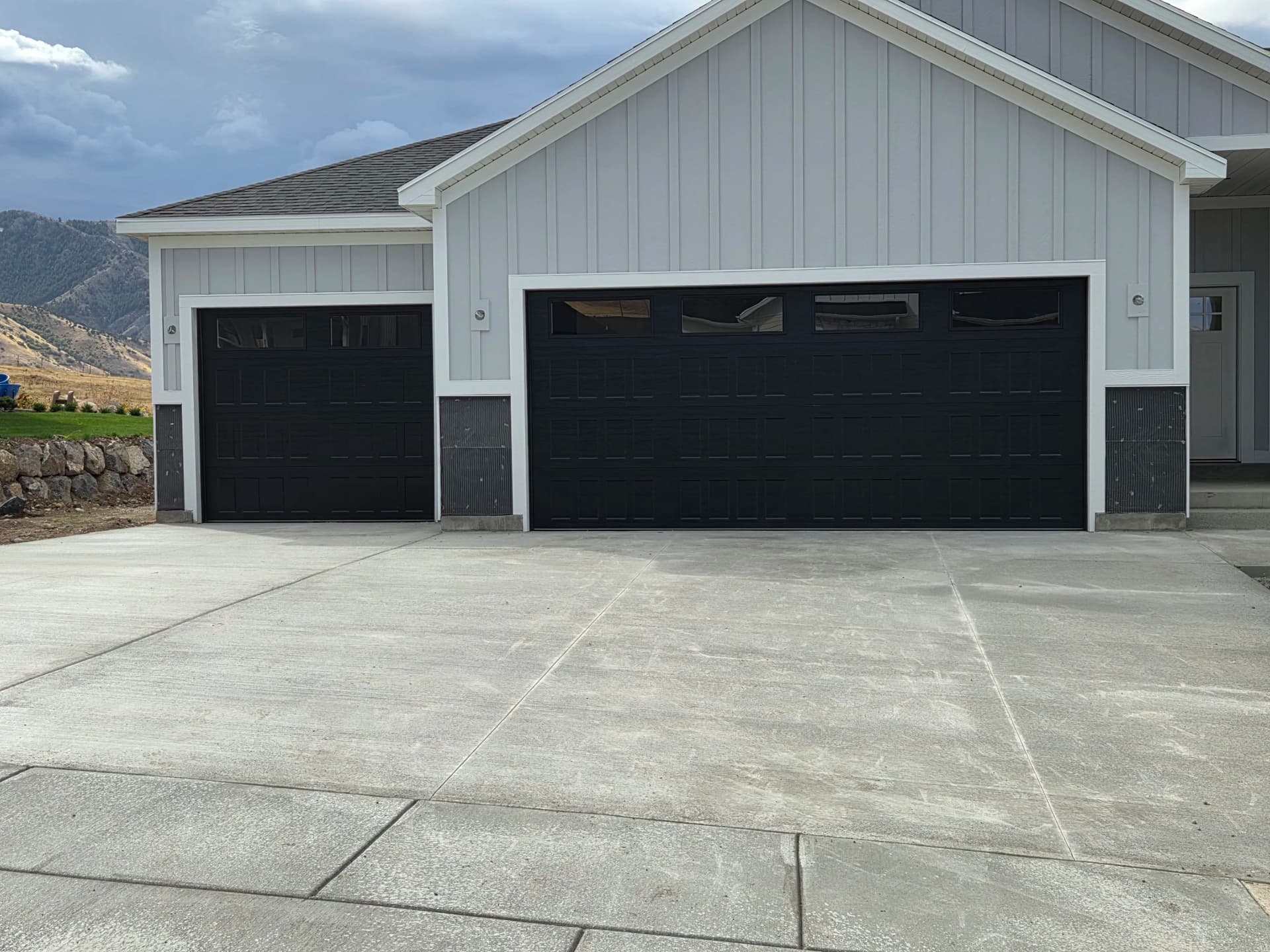 Black Bridgeport Narrow Panel Doors That Nail the Curb Appeal