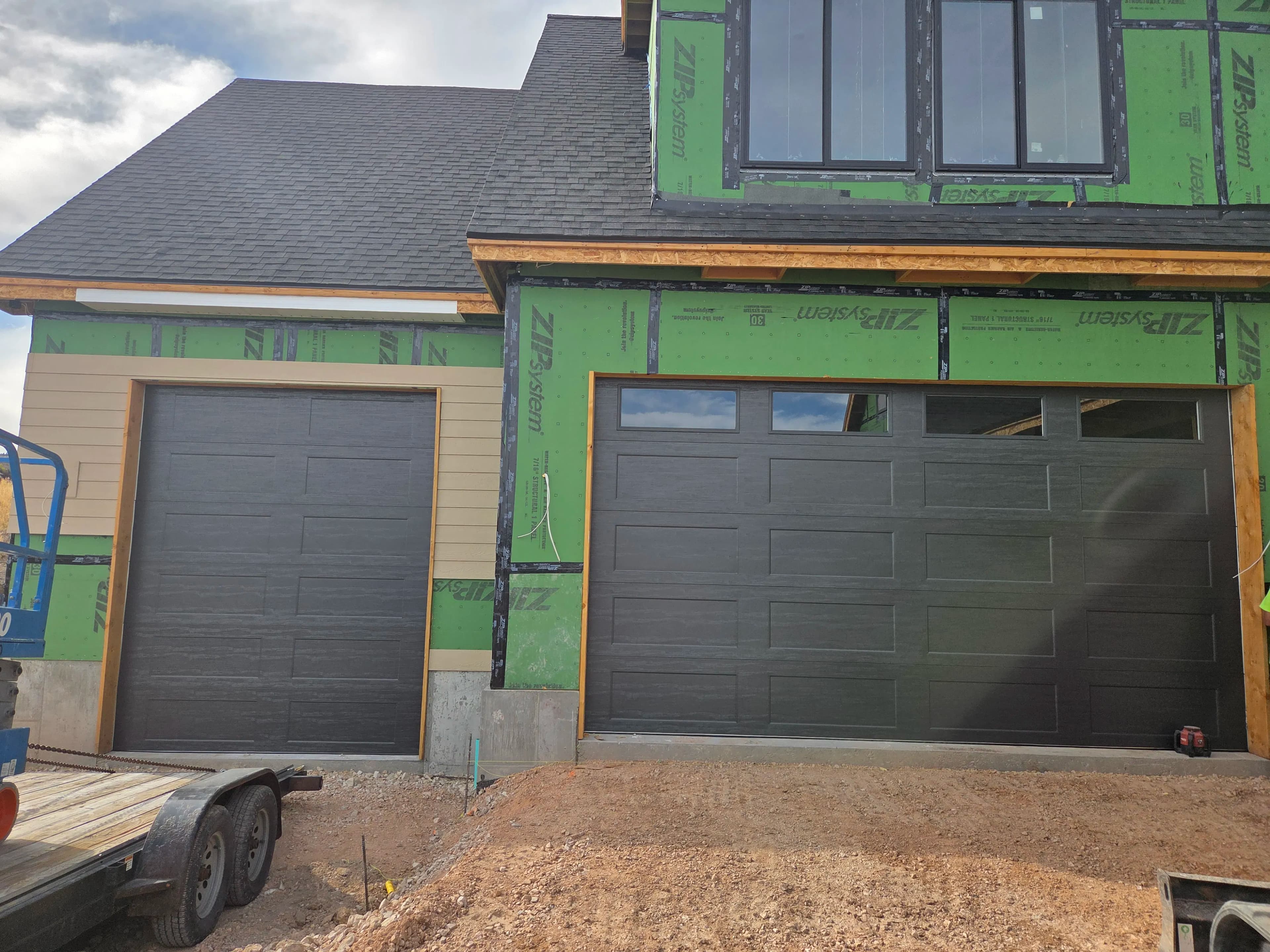 Project Bridgeport Extended Panel Doors in Iron Ore on a New Construction Home image