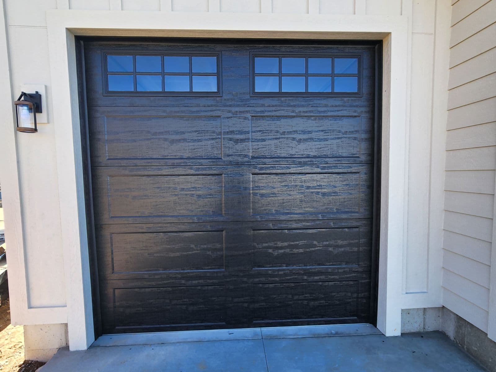 Sleek Garage Doors Installed on a New Build in Hyde Park